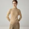 Versátil para el día a día~Otoño/Invierno 2026 Nuevo Suéter de Cachemira para Mujer 100% Cachemira Pura de Cabra Punto de Cuello Semi-Alto Primera Línea Listo para Usar