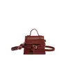 Bolsa de Mão Mini Fashion para Mulheres, Novo Estilo Primavera, Bolsa de Ombro Transversal Retrô, Bolsa Quadrada Pequena de Alto Valor