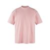 Camiseta de algodón peinado de 230 g con cuello redondo y manga corta para hombre, de verano 2025, sencilla, holgada e informal, de color liso.