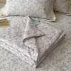 Conjunto de Cobre-Leito Tencel Modal Estilo Coreano Três Peças, Colcha de Verão Tencel Algodão Lavável à Máquina Conjunto de Quatro Peças, Lençol Macio e Respirável