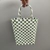 Bolso de Mano Vertical Simple de Moda Cesta de Almacenamiento Tejida Cesta de Compras Bolsa para Verduras Bolsa DIY Bolsa de Playa