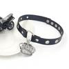Gargantilla de Cuero de PU Exagerada y Única para Mujer, Corona de Aleación Retro Punk con Colgante Grande, Accesorio de Cuello de Cuero Tachonado