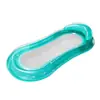 Nueva alfombrilla flotante de malla transparente con degradado para piscina, juegos acuáticos flotantes para adultos, cama flotante inflable de malla de PVC engrosada