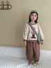 Trajes de Dibujos Animados de Otoño e Invierno para Niños y Niñas Forrados de Polar Deportivos y de Ocio Nuevas Sudaderas y Pantalones Gruesos Cálidos para Bebé
