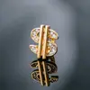 El bestseller transfronterizo de Luo Chen: Brackets con signo de dólar incrustado de circonita, accesorios dentales de fiesta de moda hip-hop