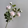 Rosa Artificial Buquê de Rosas Multi-Cabeças Rosa Chá Flor Artificial Decoração Buquê Decoração de Casa