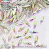 Rhinestones para Uñas Largos Tipo Marquisa de Fondo Plano de 2.5*8mm Más Vendidos, Decoraciones para Uñas Serie Brillante, Accesorios para Uñas Usables al por Mayor