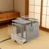 Caja de arena grande completamente cerrada para gatos con cajones plegables, función desodorante, inodoro para gatos, super grande, a prueba de salpicaduras, accesorios para gatos.
