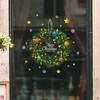 Fan Xi XL500 Anillo de ratán navideño de doble cara Pegatinas para puerta Vidrio de escaparate Puertas y ventanas Pegatinas de pared Decoración de sala de estar Extraíbles