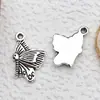 Accesorios de Joyería de Zinc DIY en Plata de Tíbet, Plata Antigua, Mariposa, Perro, Caballito de Mar, Conejo, Búho Colgantes para Pulseras, Collares y Dijes