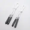 Tirador de cremallera de dos colores recubierto de goma con lengüeta de silicona antideslizante, accesorio de tirador de cremallera creativo desmontable