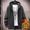 2026 Otoño e Invierno Transfronterizo Nuevo Suéter con Capucha Grueso Holgado de Punto Talla Grande Chaqueta Casual de Moda para Hombre