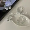 Anillo Abierto de Doble Capa con Textura de Plata de Ley S925 Coreana, Estilo Ins para Mujer, Asimétrico, Simple, de Alta Gama