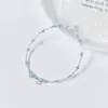 Pulseira de Prata S925 Nalan com Contas Azuis Frescas Estilo Japonês e Coreano, Peixe Esculpido, Estilo Artístico Leve, Elegante e Estilosa, Combina com S8872