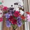 Flores de Lisianthus Artificiales de 5 Cabezas con Hojas, Flores Decorativas para Bodas, Accesorios de Fotografía, Decoración del Hogar, Sala de Estar, Arreglos Florales para Centros Comerciales