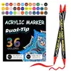 Marcador Acrílico Pluma Dudu Head Popular Transfronterizo Doble Punta Apilable Base Agua Pigmento Color Pincel