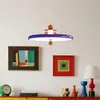 Quarto Colorido em Estilo Meio do Século Lâmpada de Teto Criativa Retrô Francês Quarto Principal Sala de Estudo Lâmpada Lâmpada Espectro Completo Proteção para os Olhos