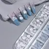 Arte de Unhas Aurora Iridescente Oceano 3D Charms Estrela do Mar Concha Cavalo-Marinho Mistura Transparente Estilo Delicado de Fada Arte de Unhas