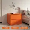 Mesa de noche de madera maciza de alta gama para almacenamiento de cremas, multifuncional, minimalista, moderna, estilo creativo para dormitorio, sensación de lujo ligero, pequeña