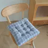Cojín a Cuadros Japonés Simple Almohadilla para Silla Oficina Sentado Prolongado Almohadilla Suave para Glúteos Silla de Estudiante Cojín de Asiento Engrosado