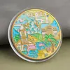 Monedas conmemorativas de ciudades, recuerdos turísticos, monedas coloridas en relieve con paisajes arquitectónicos de Beijing, Shanghái y Nanjing, monedas conmemorativas coleccionables