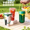 Procesamiento Personalizado de Vasos, Suministro Exclusivo Transfronterizo de Mangos de Silicona para Vasos de Té de Leche, Identificadores Listos para Usar para Tazas de Café Portátiles, Imprimibles