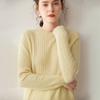 Suéter de Cachemir con Cuello Redondo Retorcido 2026 Nuevo Estilo Otoño e Invierno Suéter Base de Punto para Mujer Estilo Coreano Suéter Pulóver Holgado Adelgazante