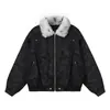Chaqueta de algodón retro estilo americano con solapas, nueva colección de otoño, corte holgado y casual, cálida y elegante, adecuada para parejas