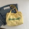 Bolso Grande de Lona con Letras de Estilo Coreano 2025 Otoño Nuevo Bolso de Mano para Mujer Bolso de Nailon de Gran Capacidad para Estudiantes Universitarios