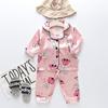 Conjunto de Dos Piezas de Pijama de Primavera y Otoño, Mufu Rui Una Pieza Dropshipping Estilo Coreano de Botones Solos Ropa de Casa Conjunto de Dibujos Animados con Dibujos Animados