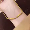 Tienda de Oro Mismo Estilo Collar de Nudo de Bambú Sonrisa Chapado en Oro con Diamantes, Cadena de Clavícula de Lujo Ligero de Alta Gama, Joyería de Cuello Elegante Color Dorado para Mujeres