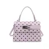 Tendência transfronteiriça bolsa quadrada pequena manual fresh bolsa feminina outono 2026 nova bolsa de ombro única estilosa de bolinhas bolsa transversal para o trabalho