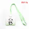 Porta-cartões de Panda com tampa deslizante, adequado para estudantes, cartões de refeição do campus e cartões de transporte público; um porta-crachá estiloso e retrátil estilo cordão e capa protetora, disponível para personalização