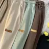 Pantalones de Pierna Recta de Seda de Hielo para Hombre Verano Delgados Modernos de Marca de Alta Gama Diseño de Pantalones de Pierna Ancha Oversize Sueltos Casuales