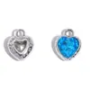 Colgante de Corazón de Vidrio Incrustado Galvanizado al por Mayor Accesorios para Joyería DIY Colgante de Aleación para Collar Pulsera Hecho a Mano