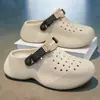 Sandalias Casuales para Hombre Verano Exterior Chanclas de Suela Gruesa Zapatos de Playa para Exterior Zapatillas de Punta Cerrada Sandalias para el Hogar para Hombre