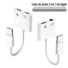 Transfronteiriço Adequado para Celular Apple Cabo Adaptador de Áudio Dois em Um Adaptador de Fone de Ouvido Conversor de Telefone Desenho Animado Cabeça de Carregamento