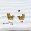 Colgante de Pony de Acero de Titanio con Moneda de Cobre, Etiqueta Pequeña DIY de Año Nuevo, Año del Caballo, Hazte Rico Inmediatamente, Accesorio con Galvanoplastia al Vacío de Oro de 18 Quilates