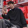 Nova Chegada de Outono Camiseta Masculina Térmica de Lã Casual Solta Versátil Pulôver Top Camiseta Personalizável COM LOGOTIPO