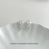 Brincos Exquisitos de Zircônia Rosa com Laço Super Brilhante, Brincos Populares de Moda de Nicho de Alto Padrão, Acessórios Versáteis e Estilosos