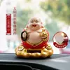 Nuevo Adorno de Buda Maitreya con Nubes Doradas Auspiciosas, Decoración Oscilante de Gama Alta con Energía Solar, Adorno para Regalo de Ceremonia de Apertura al por Mayor