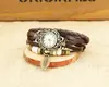 Popular Pulsera Reloj de Moda Coreana Hecha a Mano, Reloj Vintage para Mujer al por Mayor, Venta Directa de Fábrica de Relojes de Cuero
