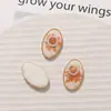 Estilo Bosque Fresco Oval Aleación Perla Pegamento Flor Seca Resina Parche Diadema DIY Accesorios para Cabello de Mujer Pasador Flor para Zapatos