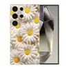 Capa de celular Samsung S25ULTRA A17 adequada para A07 margarida branca S26 capa protetora S24TPU fosco A06