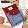 Cuaderno A5 de Hojas Sueltas Oso Dodo Cubierto de Tela, Cuaderno de Check-In Vintage en Blanco, Cuaderno de Estudiante, Diario