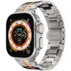 Para Apple Apple Watch Correa de Reloj Ultra2 Correa de Acero Inoxidable Hebilla Mariposa Iron Man Correa de Acero