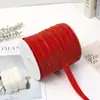 Fita de Veludo Brilhante Dupla Face com Glitter para Acessórios de Roupas Artesanais DIY, Acessórios de Cabelo, Laços e Fita de Veludo com Padrão de Estrelas