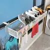 Tendedero de ropa para balcón, tendedero de ropa para ventana de edificio alto, estante para ventana, tendedero de zapatos retráctil para uso doméstico