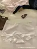 Listras estilo sal e pimentaCalcinhas femininas 100% algodão, cintura média-alta, color blocking, estilosas, esportivas, cuecas femininas sem marcação