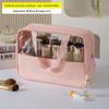 Bolsa de Maquiagem Impermeável Fosca, Necessaire com Separação Seca e Úmida, Aparência Sofisticada, Grande Capacidade, Bolsa Portátil para Armazenamento de Cosméticos